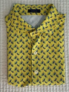 Turtleson Men’s Yellow Short-Sleeve Printed Polo